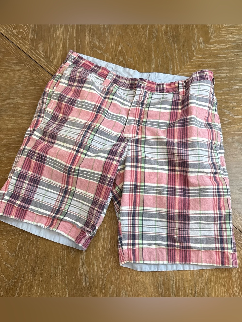 Tailor Vintage Plaid reversible Indian Madras Cotton Shorts